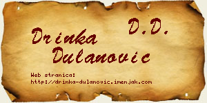 Drinka Dulanović vizit kartica